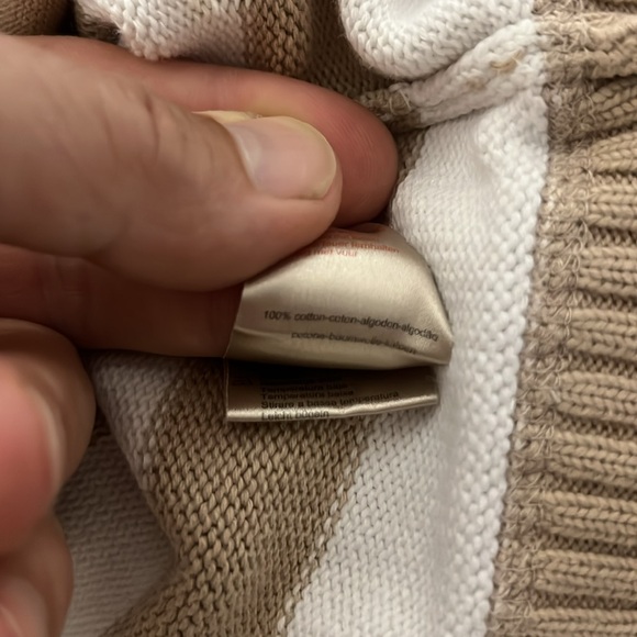 Burberry Tan and White Striped Kids Hoodie - Picture 9 of 14